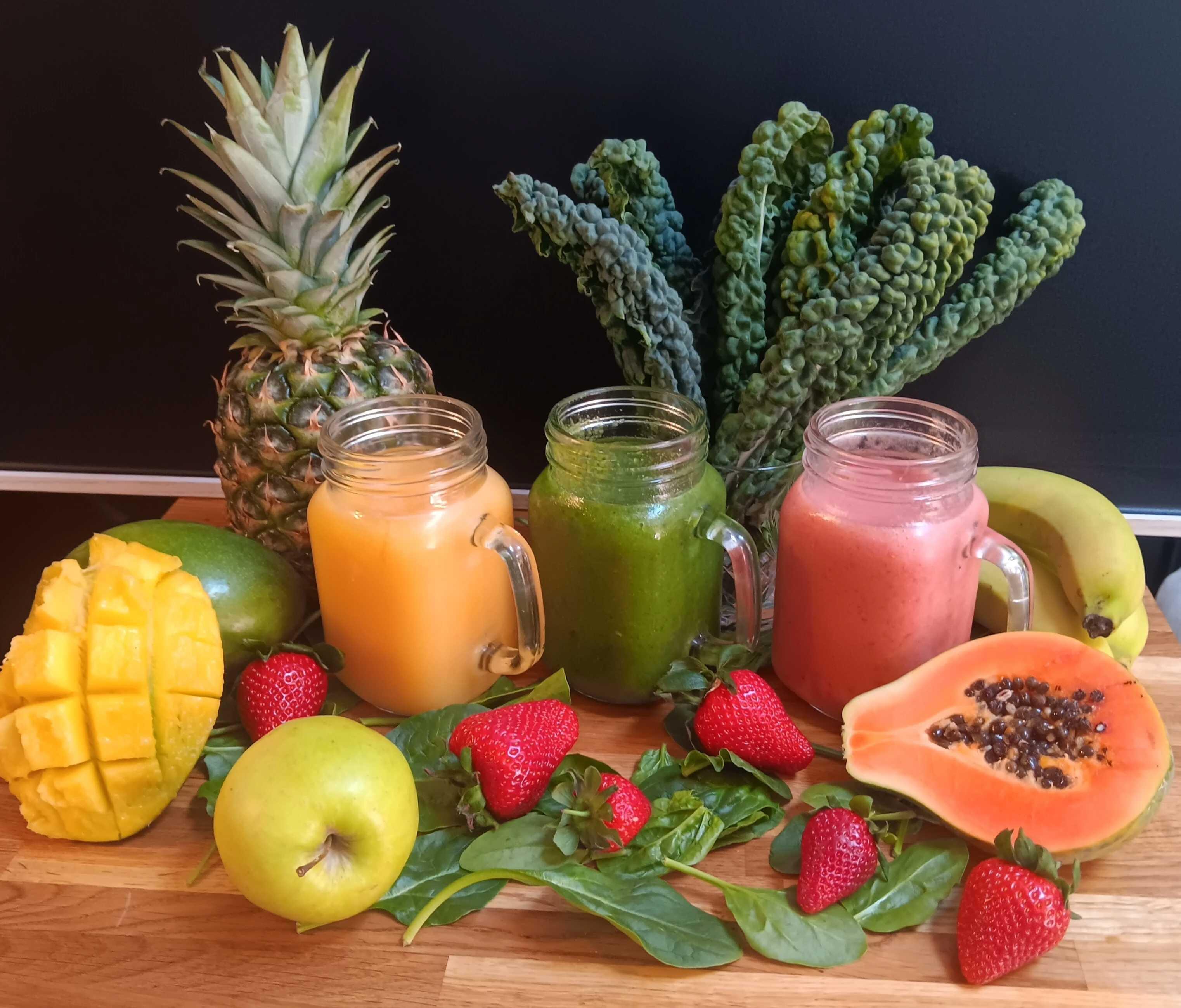 Smoothie, Red, Green and Yellow